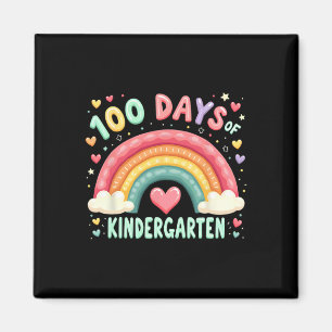 Imán Maestra de jardín de infancia de 100 días de arcoí