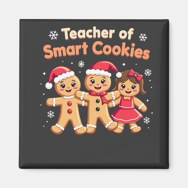 Imán Maestra de Navidades de las cookies inteligentes (Frente)