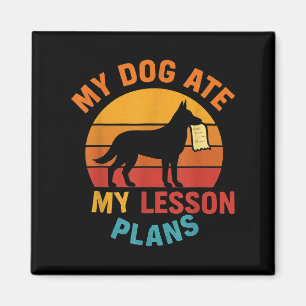 Imán Maestra divertida, mi perro comió mi escuela de en