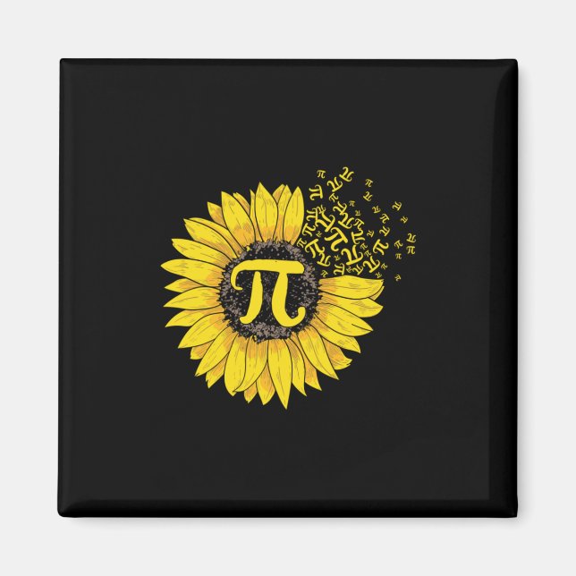 Imán Maestra Maestra Pi Número Girasol (Frente)