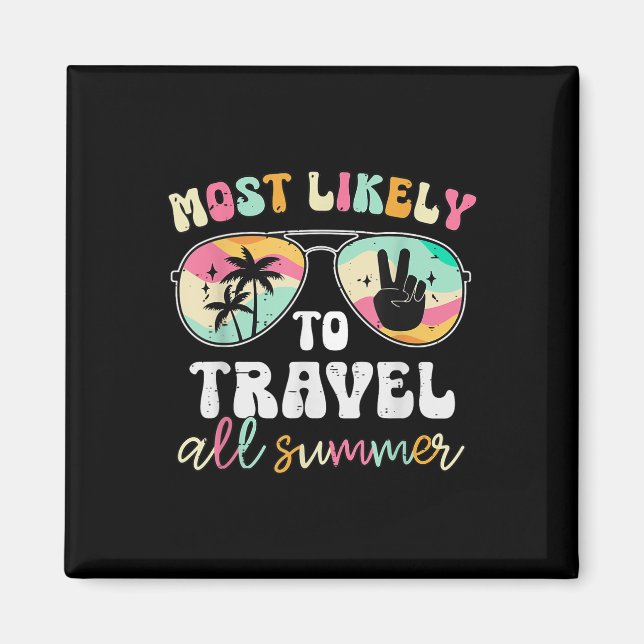Imán Maestra Más Probable Para Viajar Todo El Verano Fi (Frente)