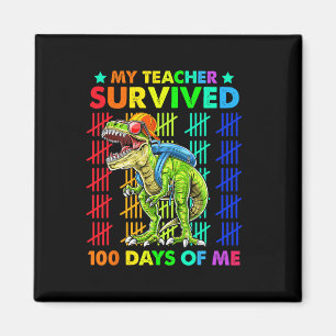 Imán Maestra Sobrevivió A 100 Días De Mi Dinosaurio T-r