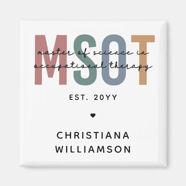 Imán Maestría en ciencias del MSOT en terapia ocupacion (Frente)