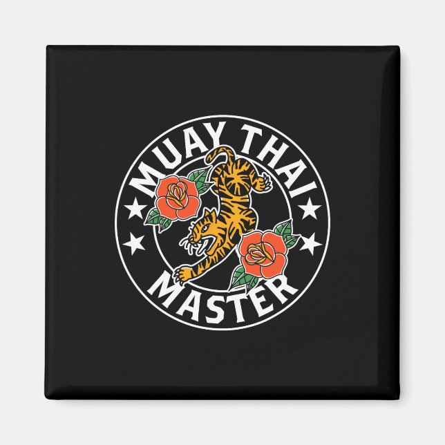 Imán Maestro de lucha de Muay Thai boxeo hobby artes ma (Frente)