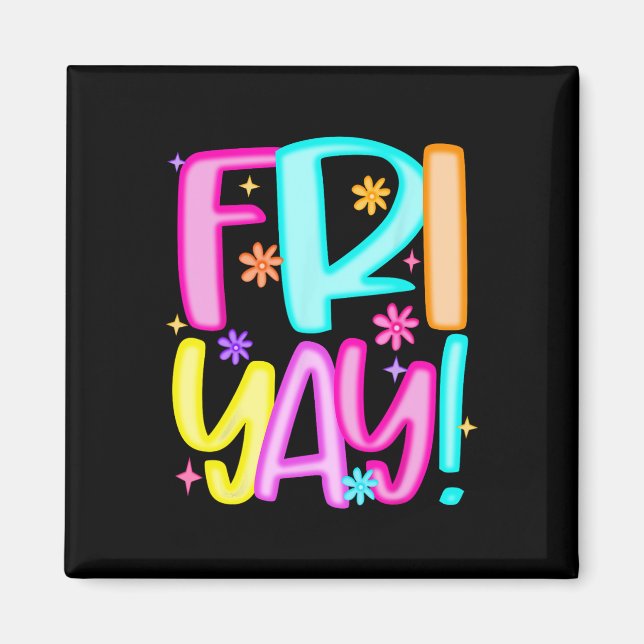 Imán Maestro Feliz Viernes Fin de Semana Viernes Prepar (Frente)