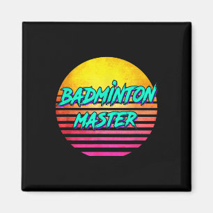 Imán Maestro retro de bádminton de los 80