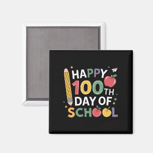 Imán Maestros 100 Días de Escuela Felices 100 Días