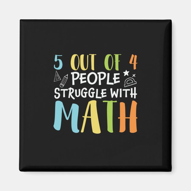 Imán Maestros de matemáticas luchan con matemáticas (Frente)