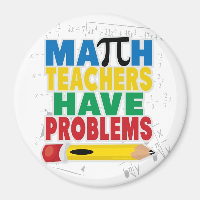 Imán Maestros matemáticos tienen problemas (Frente)