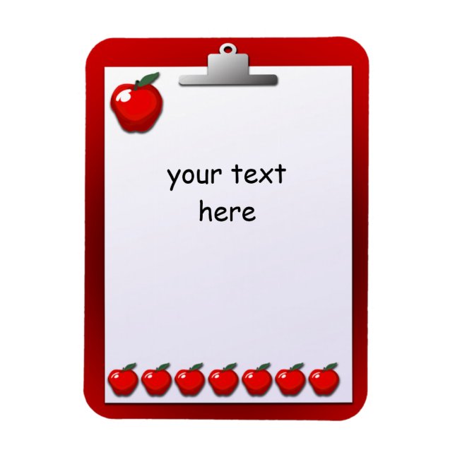 Imán Maestros Personalizado de portapapeles de Apple 3x (Vertical)