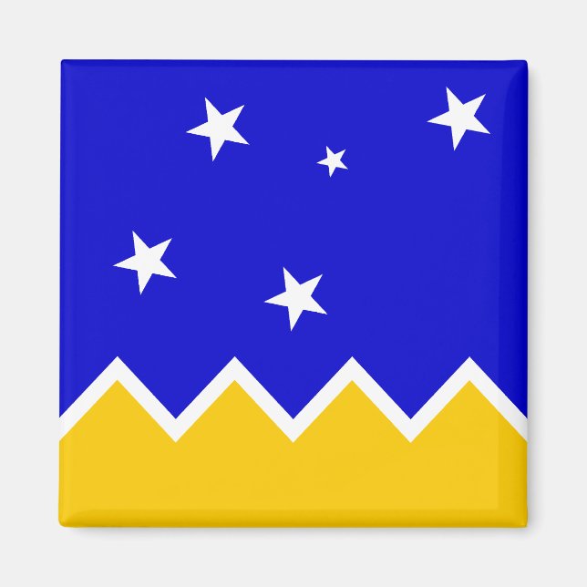 Imán Magallanes, Chile, bandera de la Antártida (Frente)