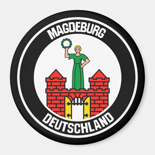 Imán Magdeburg Round Emblem (Frente)