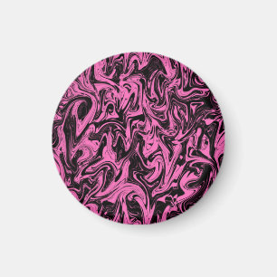 Imán Magenta y Black Swirl