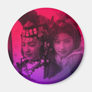 Imán Maghreb Rojo Rosa Ouled Naïl Berber Chica Mag