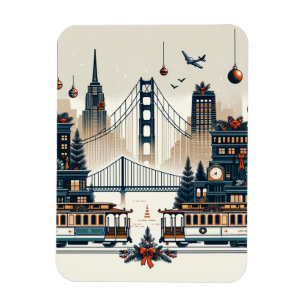 Imán Magia Navideña de la Puerta Dorada San Francisco N