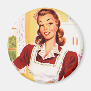 Imán Magia retra de la cocina del kitsch 50s de las