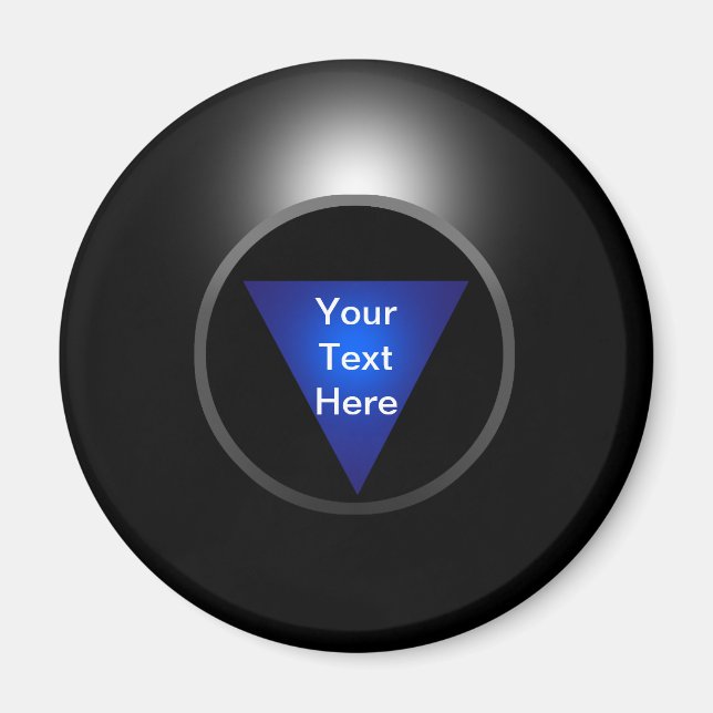 Imán Magic 8 Ball - Tu texto (Frente)