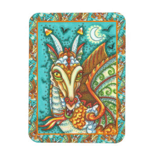 IMÁN MAGIC CANDY CORN DRAGON, HALLOWEEN FANTASY BEAST