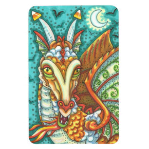 IMÁN MAGIC CANDY CORN DRAGON, HALLOWEEN FANTASY BEAST