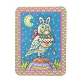 IMÁN MAGIC OWL & EASTER BASKET, FESTIVAL BIRD MAGNET