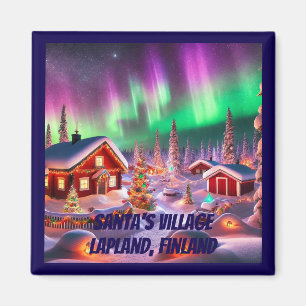 Imán Magical Winter Wonderland: El pueblo de Santa