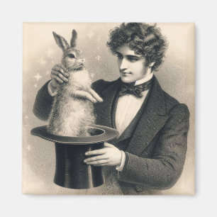 Imán Magicie vintage y truco mágico de conejo