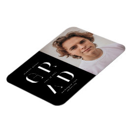 Imán magn de invitación de graduación de guiones modern