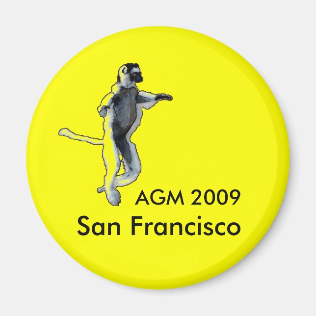 Imán Magnate amarillo redondo (Frente)