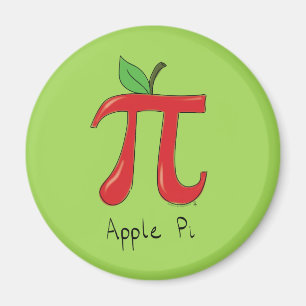 Imán Magnate Apple Pi Cute Math Pi Day