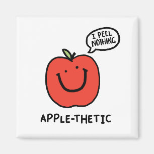 Imán Magnate Apple Pun con fruta dulce y Apple