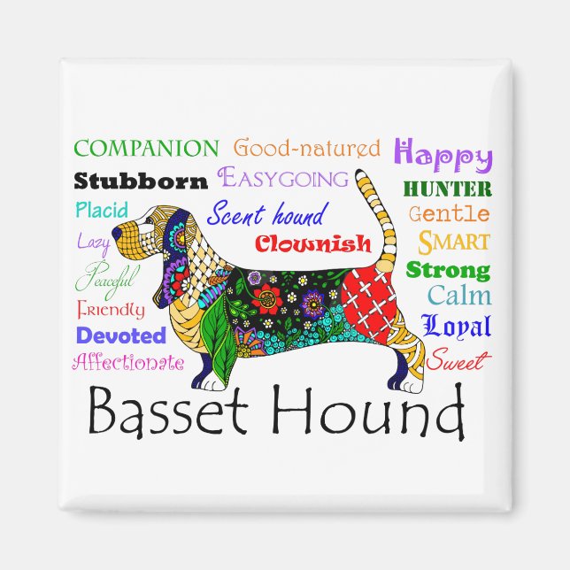 Imán Magnate Basset Traits (Frente)