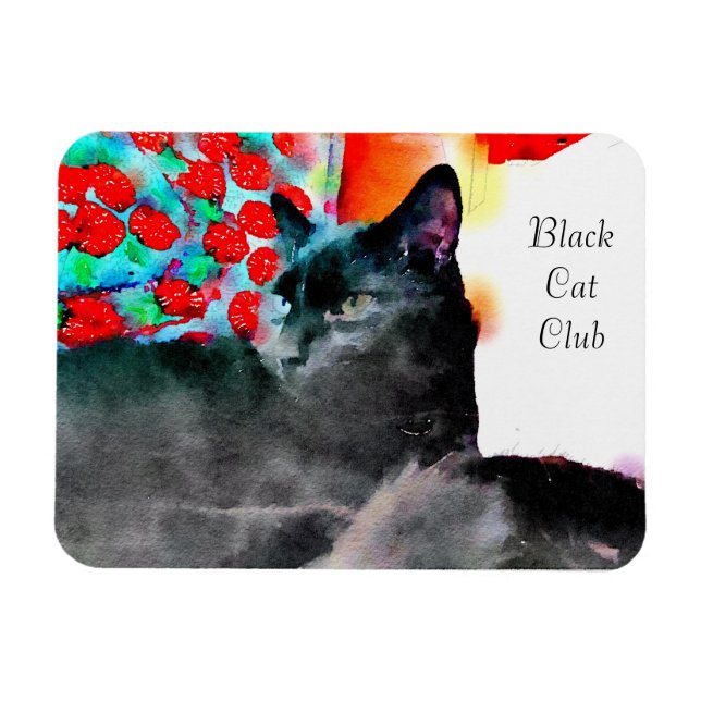 Imán Magnate Black Cat Club (Horizontal)