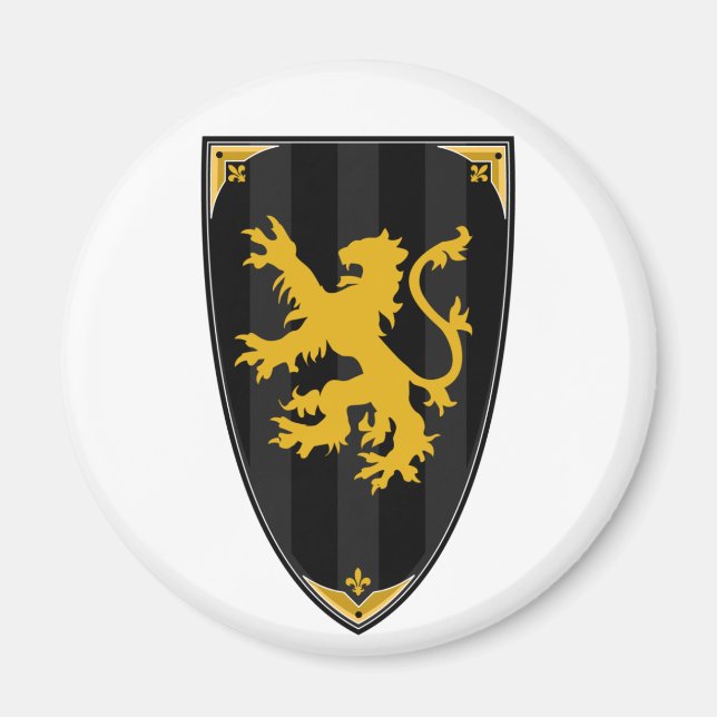 Imán Magnate Black Knights Shield (Frente)
