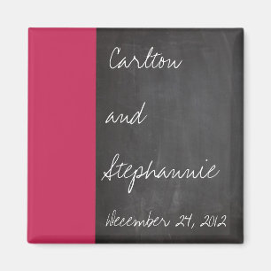 Imán Magnate Boda rosa Chalkboard