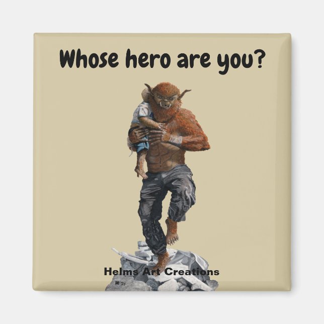 Imán Magnate botón Fantasía de rescate infantil Hero Bu (Frente)