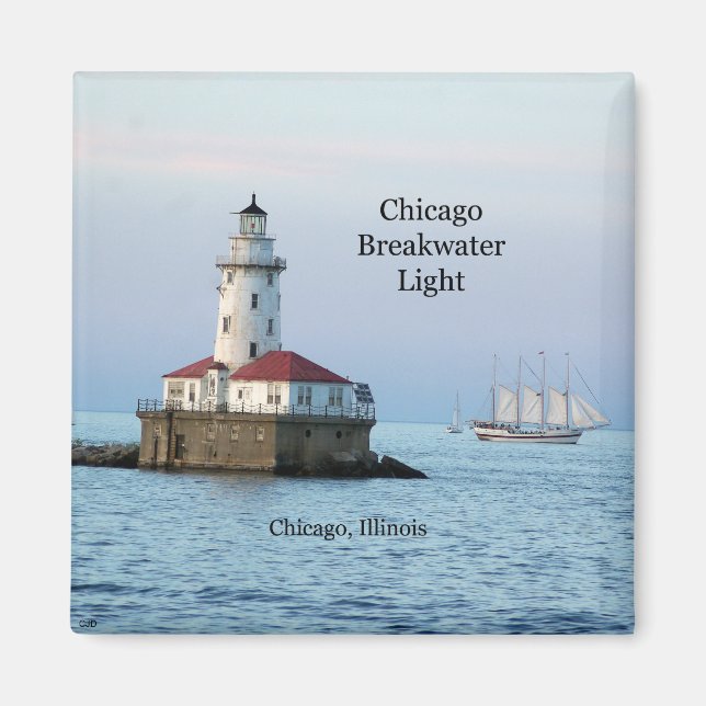 Imán Magnate Chicago Breakwater Light & Windy II (Frente)