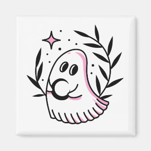 Imán Magnate con el logotipo Ghost Pink and Black