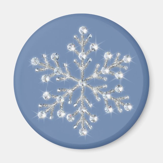 Imán Magnate Crystal Snowflake (Frente)