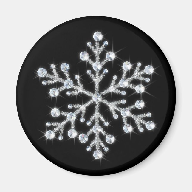 Imán Magnate Crystal Snowflake (Frente)