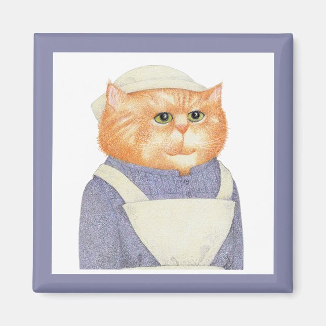 Imán Magnate cuadrado COOK CAT (Frente)