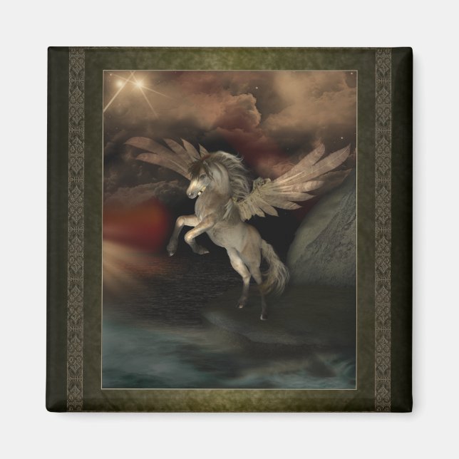 Imán Magnate cuadrado de Pegasus (Frente)