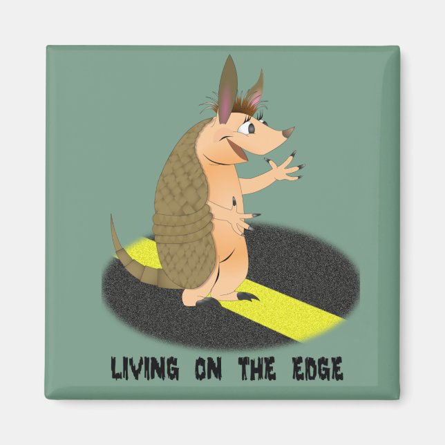 Imán Magnate cuadrado del borde del armadillo (Frente)