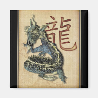 Imán Magnate cuadrado del dragón azul chino