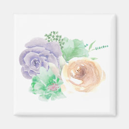 Imán Magnate cuadrado floral