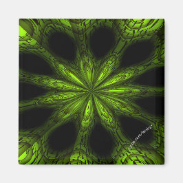 Imán Magnate cuadrado verde de 2 pulgadas