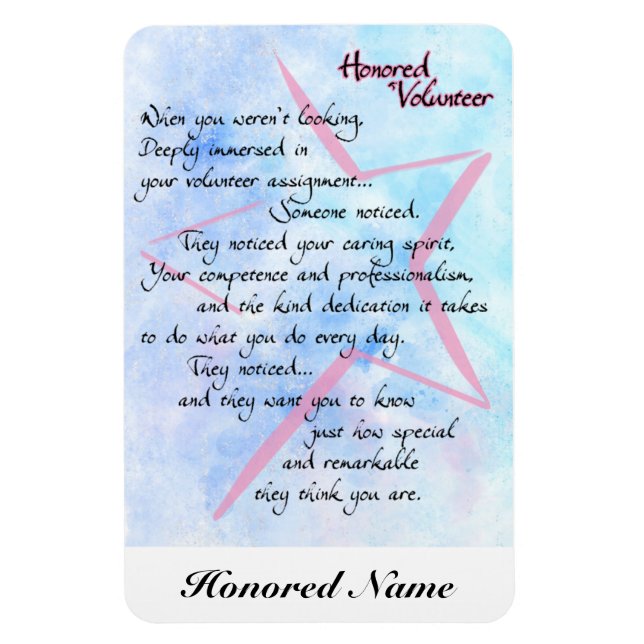 Imán Magnate de agradecimiento y aprecio de los volunta (Vertical)