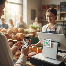 Magnate de aplicaciones de efectivo de código QR