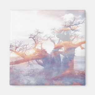 Imán Magnate de árbol baobab de la isla Kubu de Botswan