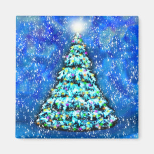Imán Magnate de árbol de Navidad brillante