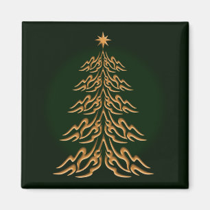Imán Magnate de árbol de navidad de campanilla verde